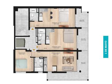 VENTA. DEPARTAMENTO TRES DORMITORIOS. PARRILLERO EXCLUSIVO. BARRIO MARTIN, ROSARIO