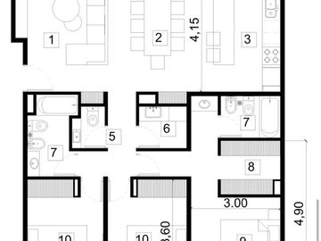 Departamento 4 ambientes con cochera a estrena en venta - Bernal Centro
