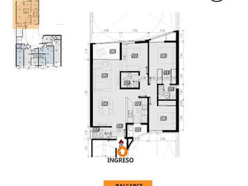 Departamento  tres dormitorios en venta Centro Rosario