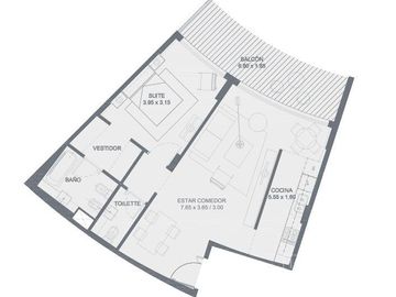 Departamento 2 ambientes con cochera incluida en Concepción Arenal al 2900