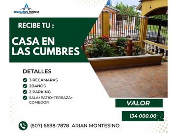 VENTA  DE CASA EN LAS CUMBRES