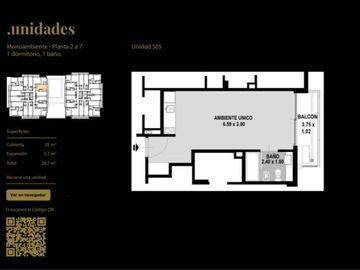 VENTA. MONOAMBIENTE A ESTRENAR. COLEGIALES