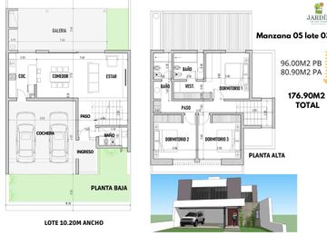 Casa en  Venta en Jardin de Las Tejas 3 dormitorios, 3 baños, jardin. A estrenar