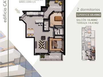 Departamento Monoambiente a la venta en Pichincha