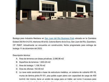 Bodega en Renta San Juan del Río Querétaro