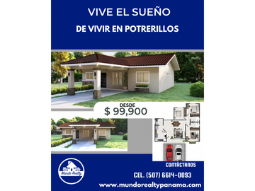 Vivienda Nueva a la Venta en Potrerillos