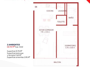 VENTA DEPARTAMENTO BELGRANO 2 AMB