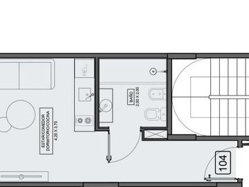 Venta Monoambiente en Construcción Almagro Billinghurst 400