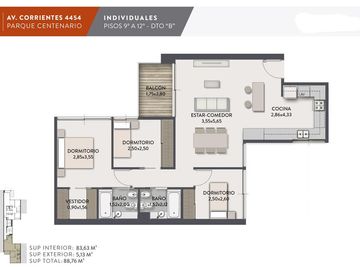 DEPARTAMENTO EN VENTA DE 3 AMBIENTES EN ALMAGRO CON AMENITIES FINANCIACIÓN OPORTUNIDAD