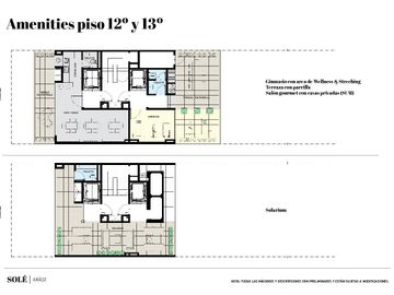 Departamento de 3 dormitorios mas Dependencia en SOLE Araoz - Categoria y Amenities