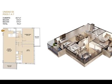 Monoambiente en venta en Palermo