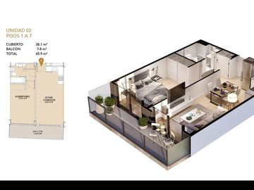 Monoambiente en venta en Palermo
