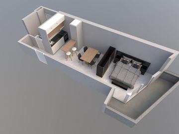VENTA Departamento Rosario Barrio Luis Agote 1 dormitorio equipado balcon estrenar