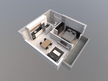 VENTA Departamento Rosario Barrio Luis Agote 1 dormitorio equipado balcon estrenar