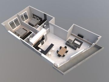 VENTA Departamento Rosario Barrio Luis Agote 1 dormitorio equipado balcon estrenar