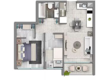 Departamento en Venta en Seminuevo año 2021, impecable. A 5 min del metro