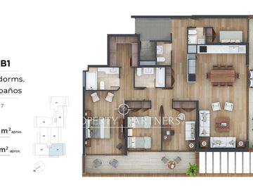 Exquisito departamento con cocina integrada Edificio Praga