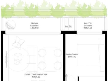 Venta Departamento 2 amb con cochera, Ituzaingó Sur (1ºF)