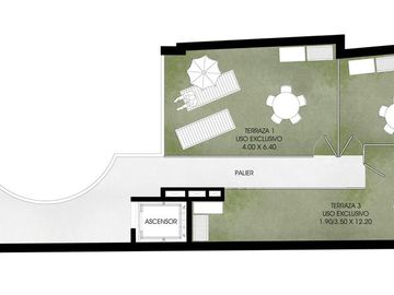 Departamento en Venta en Barrio Abasto, Rosario Monoambiente c/ Terraza Exclusiva