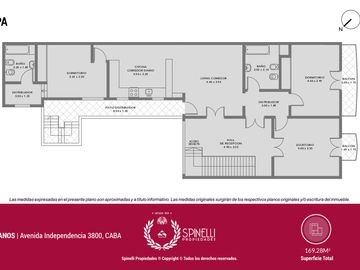 PH 4AMB · 169M² · entrada independiente frente 2 baños cocina comedor terraza