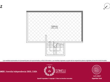 PH 4AMB · 169M² · entrada independiente frente 2 baños cocina comedor terraza