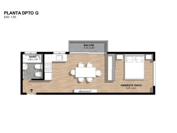 Venta departamento monoambiente en Vicente López