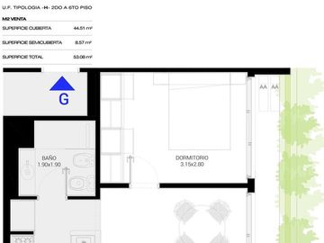 Venta Departamento 2 amb con cochera, Ituzaingó Sur (3ºH al 8ºH)