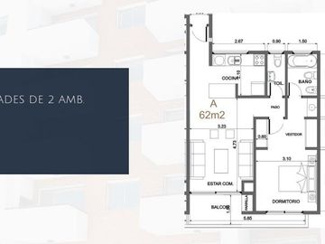 Venta departamento 2 ambientes tigre centro