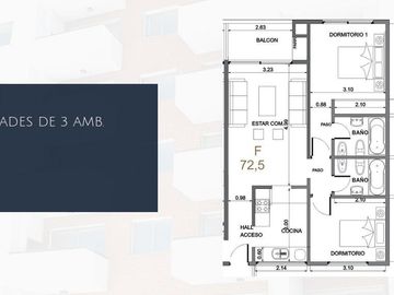 Venta departamento 2 ambientes tigre centro