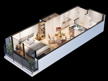 Departamento 4  Ambientes con Balcón al Frente - Barracas