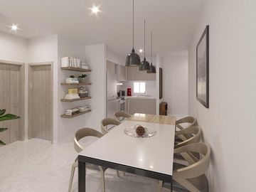 3 ambientes de categoría al frente con balcón terraza, baño completo y toilette - amenities