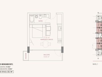 Venta Departamento Monoambiente vista al lago a 5 minutos del centro