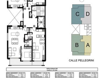 Departamento 2 dormitorios, escritorio o comodín, amenities - Av. Pellegrini 400 - Martin Rosario | Venta