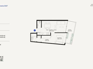 Departamento en Venta Palermo 2 ambientes en suite, Balcón y Toilette