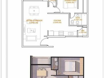 Departamento en venta Castelar Norte a estrenar semipiso 2 ambientes