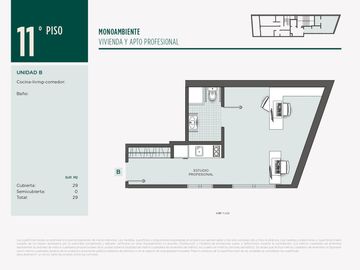 1 Ambiente en Pozo - Edificio de Categoría - Ideal AIRBNB - Apto Profesional -  Villa Crespo