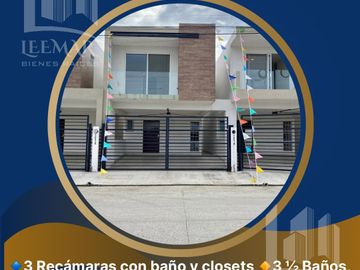 CASAS NUEVAS EN FRACC. FLORESTA DE 3 RECAMARAS