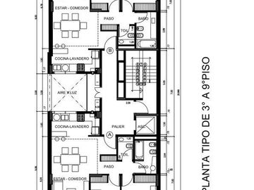 VENTA DEPARTAMENTO  3 AMBIENTES  PARQUE CHACABUCO