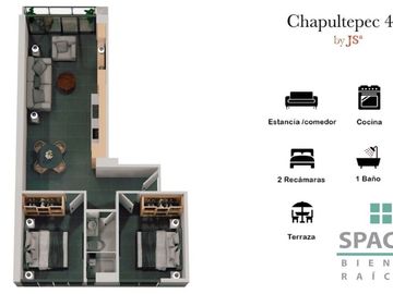 Departamento en Venta Col. Roma Norte EXTERIOR
