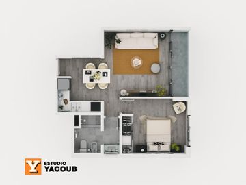 Departamento en venta - 1 dormitorio- Balcón - 45mts2 - Microcentro, La Plata-pozo-emprendimiento