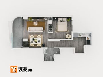 Departamento en venta - 1 dormitorio- Balcón - 45mts2 - Microcentro, La Plata-pozo-emprendimiento