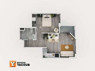 Departamento en venta - 1 dormitorio- Balcón - 45mts2 - Microcentro, La Plata-pozo-emprendimiento