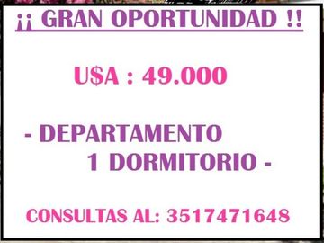 VENTA DE DEPARTAMENTO EN VILLA CARLOS PAZ