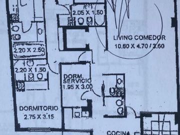 Departamento en Recoleta, Av. Las Heras 2200