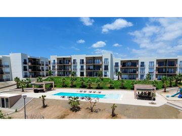 nuevo departamento en venta en Los Cabos, 2 recamaras, 2 baños, alberca climatizada, cerca de hotel diamante cabo san lucas