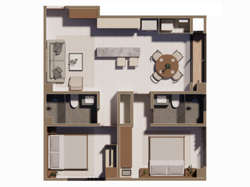 Departamento en Venta en Torre ZAIA Lomas de Angelópolis Puebla Modelo REFUGIO