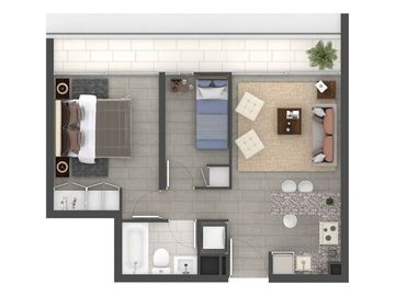 OPORTUNIDAD!! Cesión de Promesa Depto de 2D1B en el Edificio Laguna Centro, Macul