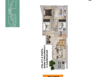 Departamento monoambiente en venta Centro Rosario