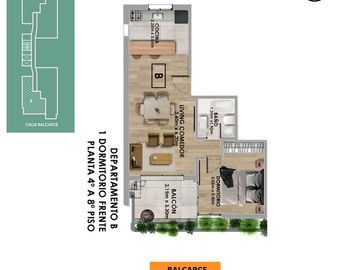 Departamento un dormitorio en venta Centro Rosario