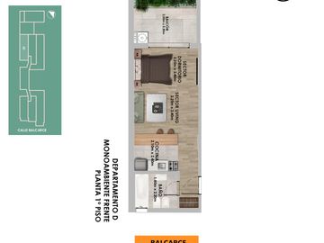 Departamento un dormitorio en venta Centro Rosario